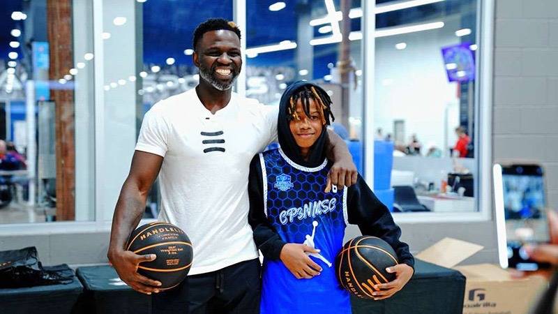 Johnny Stephene with student